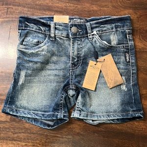 Silver midrise short shorts